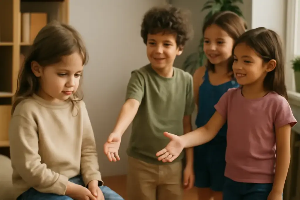Bimbi timidi e socializzazione: il metodo efficace per aiutarli a fare amicizia senza pressione